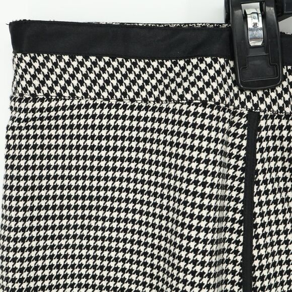 Lane Bryant Skirt Plus Size 28 Black White Houndstooth Knee Length Pleats Career - Picture 6 of 8